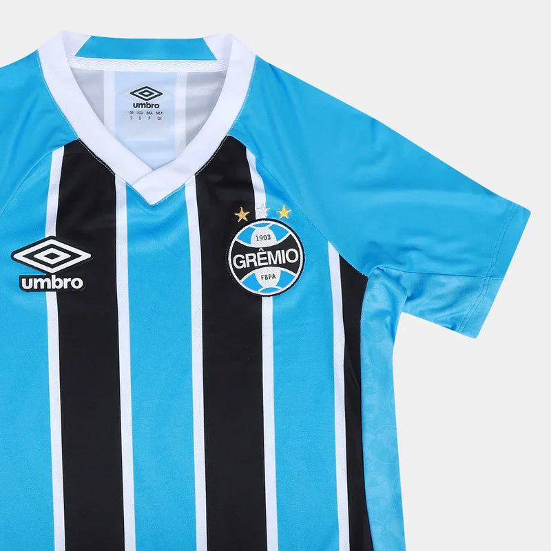 Camisa Grêmio I 25/26 Torcedor Umbro Feminina - Azul+Preto