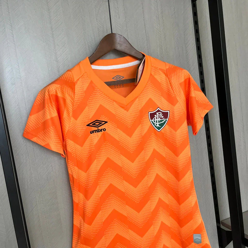 Camisa Fluminense Goleiro 24/25 Torcedor Umbro Feminina - Laranja