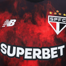 Camisa São Paulo 24/25 Jogador Comemorativa New Balance Masculina - Preto+Vermelho