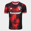 Camisa São Paulo 24/25 Torcedor Comemorativa New Balance Masculina - Preto+Vermelho