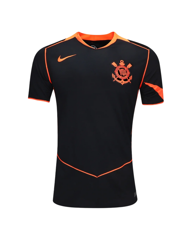 Camisa Corinthians III 25/26 s/n Torcedor Nike Total 90 Masculina - Preto+Laranja