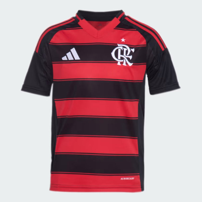 Conjunto Infantil CR Flamengo l 2025/26 Rubro-Negro - Modelo Torcedor Lançamento