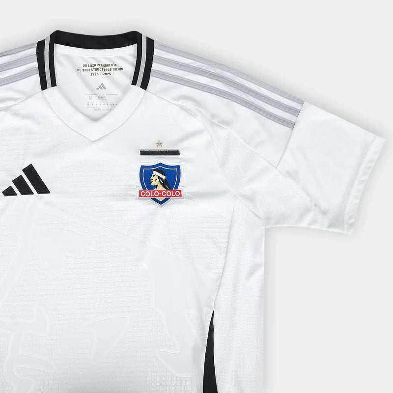 Camisa Colo-Colo Home 25/26 s/n Torcedor Adidas Masculina - Branco+Preto
