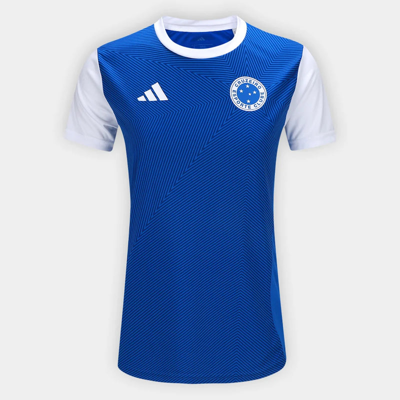 Camisa Cruzeiro 25/26 s/n Fanshirt Adidas Feminina - Azul+Branco