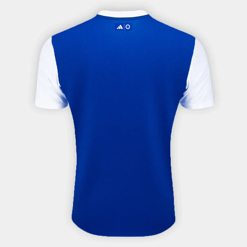 Camisa Cruzeiro 25/26 s/n Fanshirt Adidas Masculina - Azul+Branco