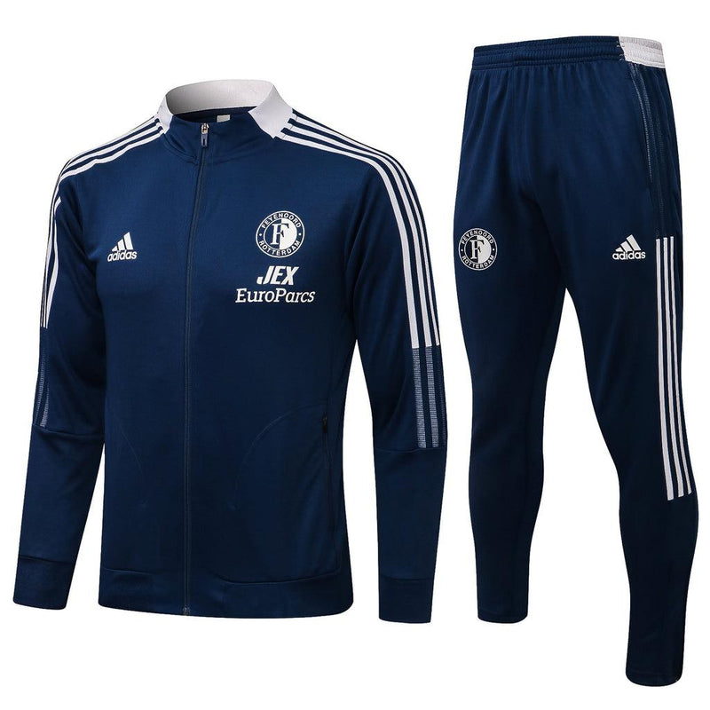 Conjunto Inverno Feyenoord Azul Adidas - Com Fecho