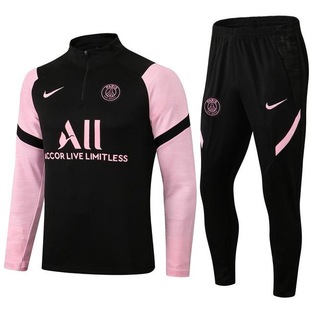 Conjunto Inverno PSG Preta e Rosa Nike - Com Ziper