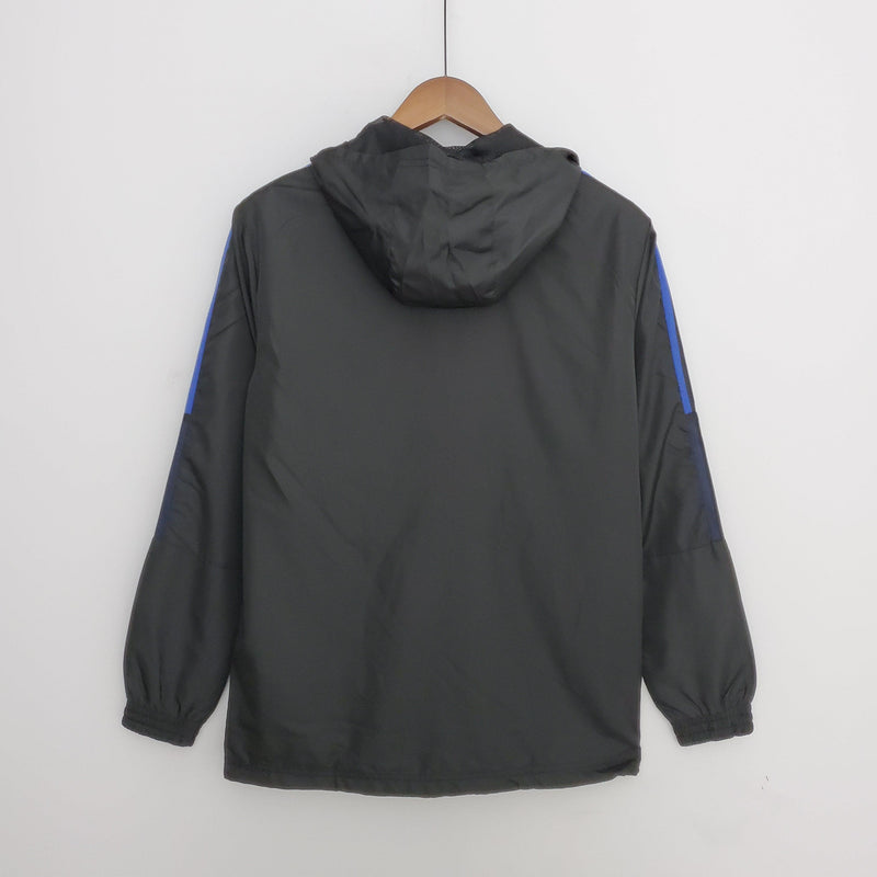 Corta-vento Manchester United Adidas - Preto e Azul