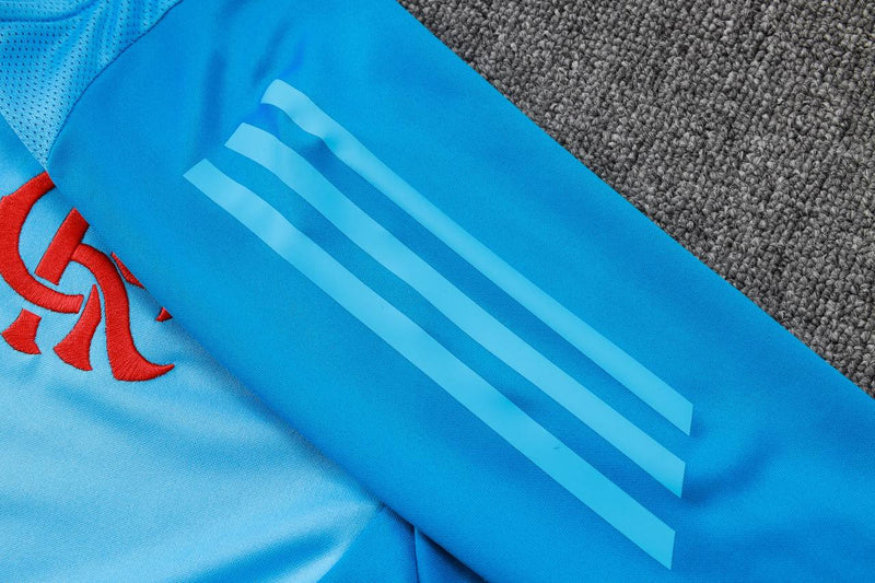 Conjunto Inverno do Flamengo Adidas - Azul Claro